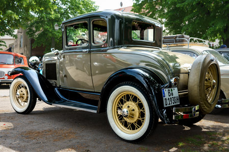 WERDER (HAVEL), GERMANY - MAY 20, 2023: The full-size car Ford Model A Coupe, 1930. Oldtimer - Festival Werder Classics 2023のeditorial素材