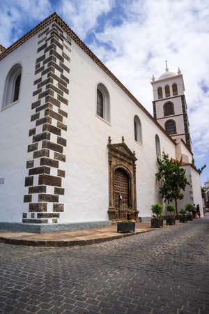 The Church of Santa Ana (Iglesia de Santa Ana). The small town of Garachico on the northern coast of Tenerife. Canary Islands. Spain.の写真素材