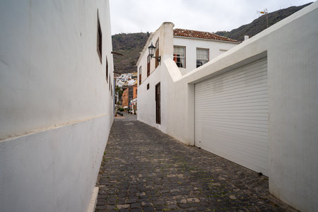 Old streets of the ancient town of Garachico, on the northern coast of Tenerie. Canary Islands. Spain.の写真素材