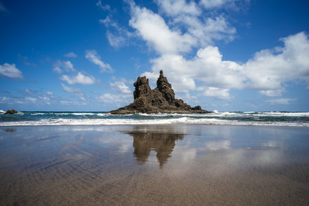 Playa de Benijo (Benijo beach), Atlantic Ocean. North Tenerife. Canary Islands. Spain.の写真素材