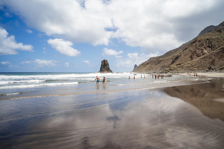 Playa de Benijo (Benijo beach), Atlantic Ocean. North Tenerife. Canary Islands. Spain.の写真素材