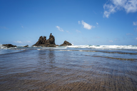 Playa de Benijo (Benijo beach), Atlantic Ocean. North Tenerife. Canary Islands. Spain.の写真素材