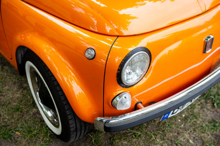 WERDER (HAVEL), GERMANY - MAY 20, 2023: The city car Fiat Abarth 695 SS. Oldtimer - Festival Werder...