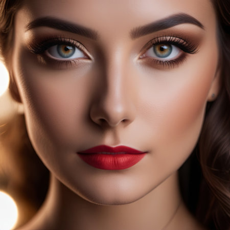 Portrait of a glamorous woman. Illustration by Generative AI.の素材