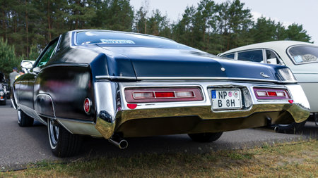 LINTHE, GERMANY - MAY 27, 2023: The personal luxury car Buick Riviera, 1970. Rear view. Die Oldtimer Show 2023.のeditorial素材