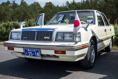 LINTHE, GERMANY - MAY 27, 2023: The executive car Mitsubishi Debonair, 1988. Die Oldtimer Show 2023.のeditorial素材
