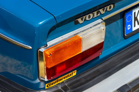 LINTHE, GERMANY - MAY 27, 2023: The fragment of executive car Volvo 244 DLS, 1977. Export model to the former German Democratic Republic. Die Oldtimer Show 2023.のeditorial素材