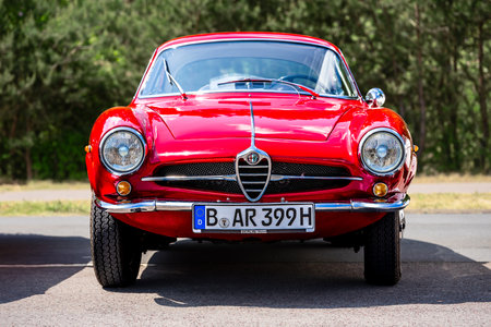 LINTHE, GERMANY - MAY 27, 2023: The sports car Alfa Romeo Giulietta Sprint Speciale, 1962. Die Oldtimer Show 2023.のeditorial素材