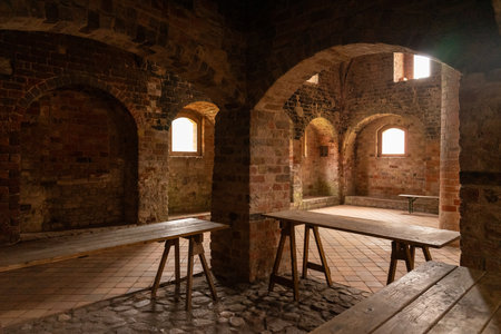 CHORIN, GERMANY - APRIL 01, 2024: Ruin of Chorin Abbey. Chorin Abbey (Kloster Chorin) is a former Cistercian abbey. An example of Gothic architecture. Founded in 1258. It was secularized in 1542.のeditorial素材