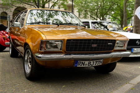 BERLIN - MAY 04, 2024: The executive car Opel Rekord 2000 (Series D), 1977. Classic Days Berlin 2024.のeditorial素材