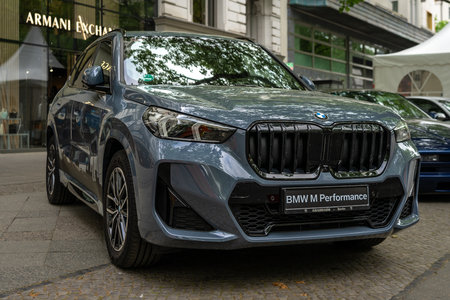 BERLIN - MAY 04, 2024: The subcompact luxury crossover SUV BMW X1 (xDrive23i). Classic Days Berlin 2024.のeditorial素材