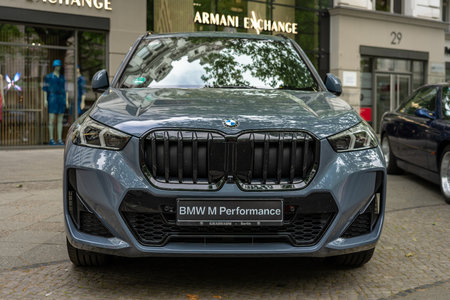 BERLIN - MAY 04, 2024: The subcompact luxury crossover SUV BMW X1 (xDrive23i). Classic Days Berlin 2024.のeditorial素材