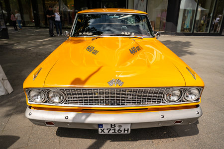BERLIN - MAY 04, 2024: The mid-size car Ford Fairlane 500. Classic Days Berlin 2024.のeditorial素材