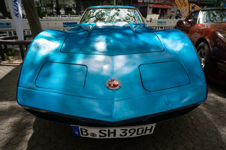 BERLIN - MAY 04, 2024: The sports car Chevrolet Corvette Stingray (C3). Classic Days Berlin 2024.のeditorial素材