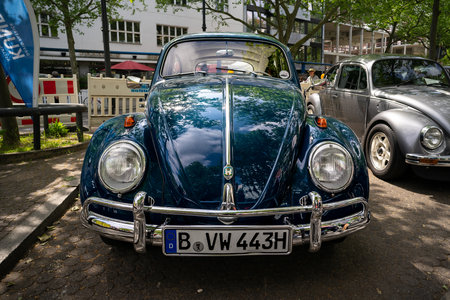 BERLIN - MAY 04, 2024: The subcompact, economy car Volkswagen Beetle. Classic Days Berlin 2024.のeditorial素材