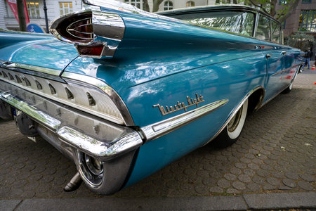 BERLIN - MAY 04, 2024: The full-size luxury car Oldsmobile Ninety-Eight Holiday SportSedan (Sixth generation). Classic Days Berlin 2024.のeditorial素材