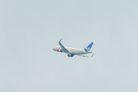 BERLIN - JUNE 05, 2024: The narrow-body airliner Airbus A320-251N of SAS.のeditorial素材