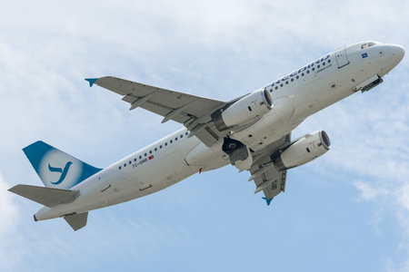 BERLIN - JUNE 06, 2024: The narrow-body airliner Airbus A320-232 by Freebird Airlines.のeditorial素材