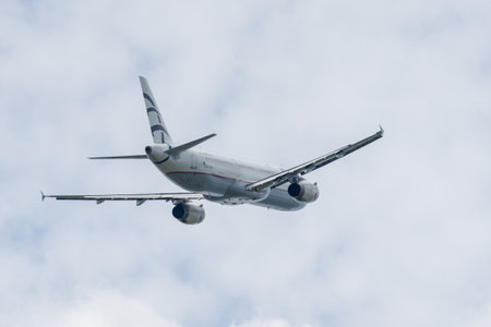 BERLIN - JUNE 06, 2024: The narrow-body airliner Airbus A321-231 by Aegean Airlines.のeditorial素材