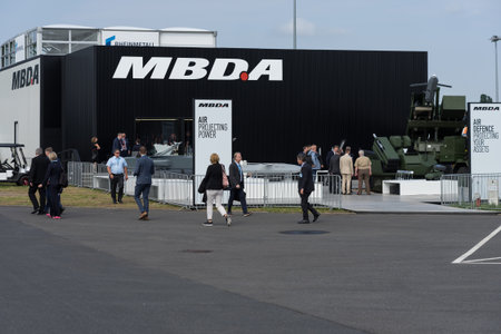 BERLIN - JUNE 07, 2024: The pavilion of the European developer and manufacturer of missile systems -...