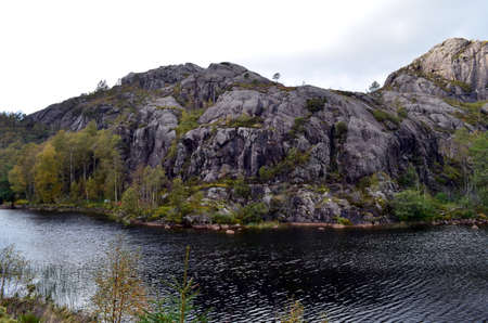 Sunny day in south Norway, Rogaland at a lake
