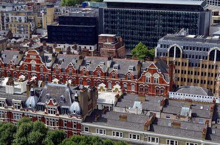 View on traditional Victorian Buildings in Londonの写真素材