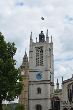 Closeup of Westminster Abbey in London, UK.の写真素材