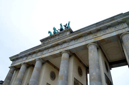 View on Brandenburg gate at summer, Berlin, Germanyの写真素材