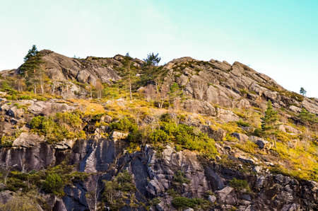 Rough mountains in central norway during autumnの写真素材