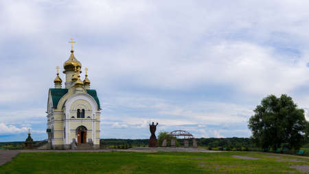 The photo shows the Church of St. Nicholas shot in Mammoth desertの写真素材
