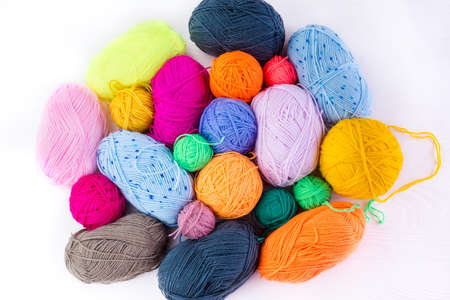 knitting ball of yarn and knitting needles