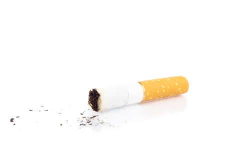cigarette butt. single. isolated on white background