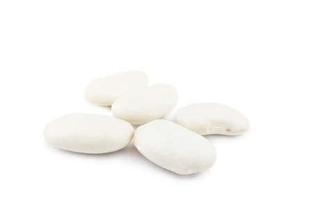 white kidney beans isolated on white background