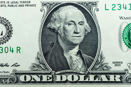 Benjamin Franklin's view of the hundred-dollar bill. Benjamin Franklin portrait macro US dollar bill or banknoteのeditorial素材