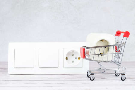 Plug Into Electricity Socket the power outlets on the wooden wall