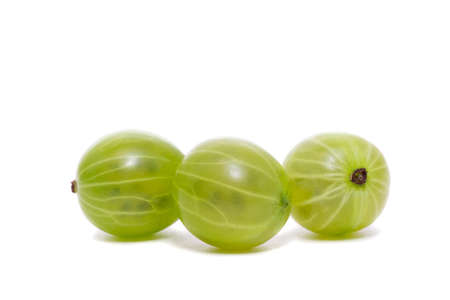 Pile of Fresh Indian gooseberry fruits isolated on white background.の写真素材
