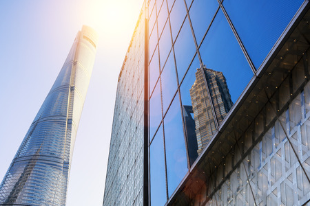 The tallest building, Shanghai Tower, world Financial Center and Jin Mao Towerのeditorial素材