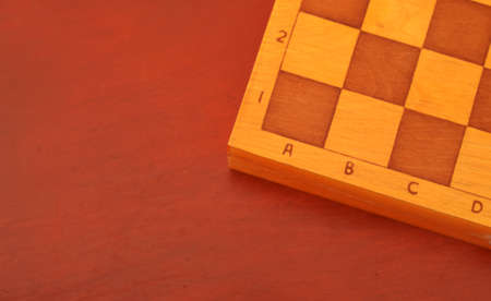 Sports or recreation Board game board with checkers. Hobby. Checkers on the playing field for the game.の写真素材