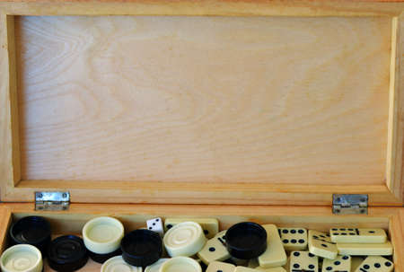 Various board games chess board, playing cards, dominoes. Hobby. Metaphor for games and gambling.