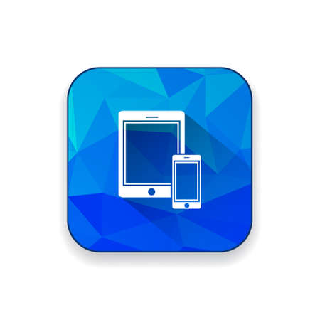 ipad with iPhone iconのイラスト素材