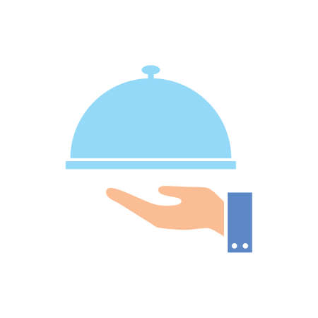 covered food plateのイラスト素材