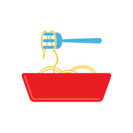 pasta plate icon - vector spaghettiのイラスト素材