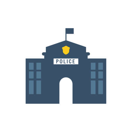 vector police stationのイラスト素材