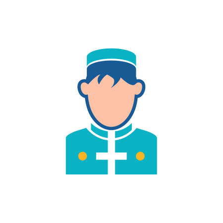 hotel bellboy iconのイラスト素材