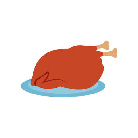 roast chicken - poultry illustrationのイラスト素材