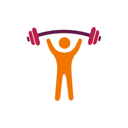 dumbbell training iconのイラスト素材