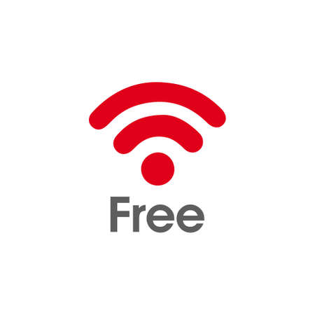 free WiFi iconのイラスト素材