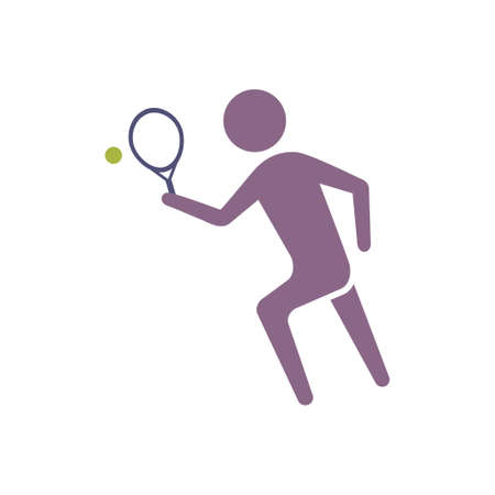 playing tennis iconのイラスト素材