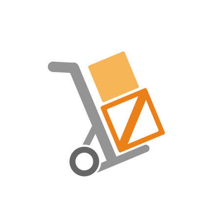 vector hand truck iconのイラスト素材
