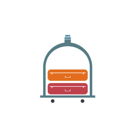 luggage  trolley  iconのイラスト素材